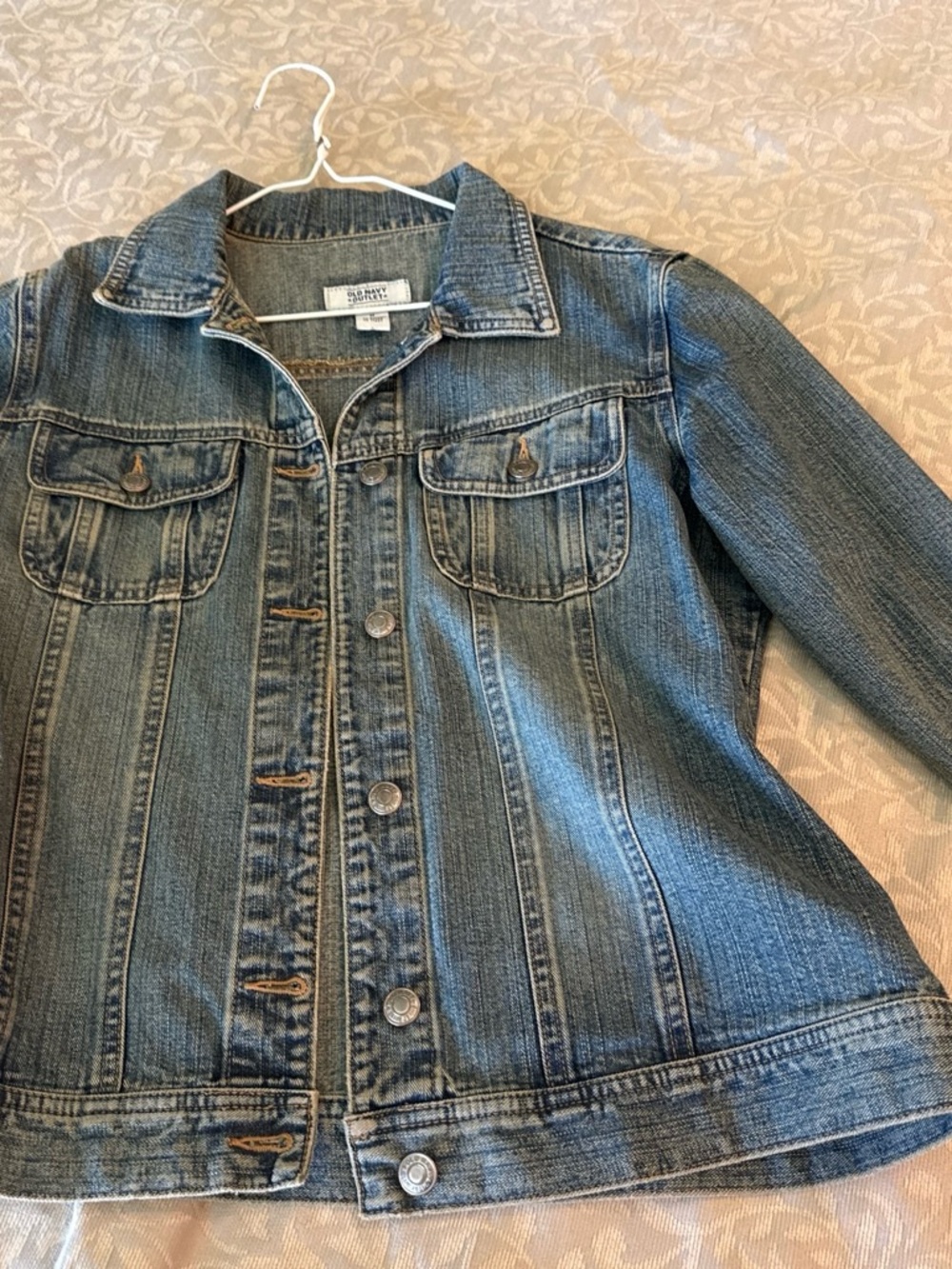Old Navy Distressed Blue Denim Jacket